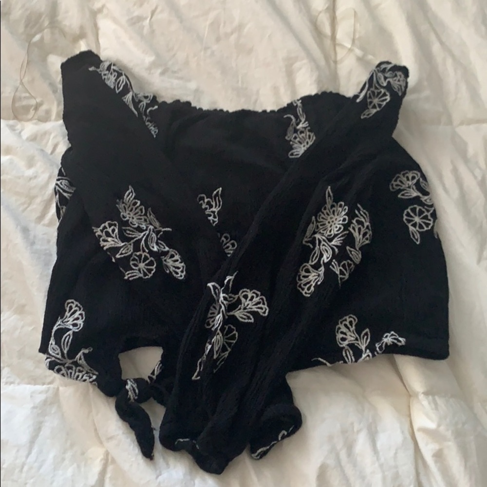 off the shoulder flowered top